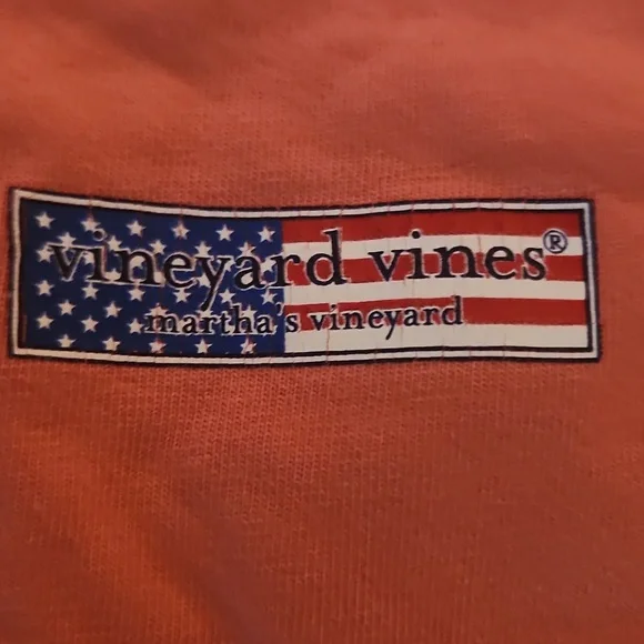Vinyard Vines Patriotic Shirt Boys Coral T-Shirt Pocket size L Martha's vinyard - Picture 3 of 6
